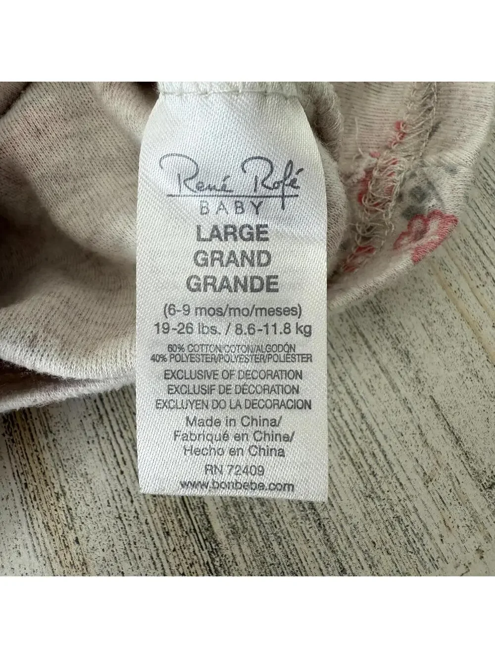 René Rofé Baby 6-9 Months Floral Long Sleeve Dress